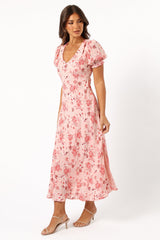 Sandra Midi Dress - Blushed Garden