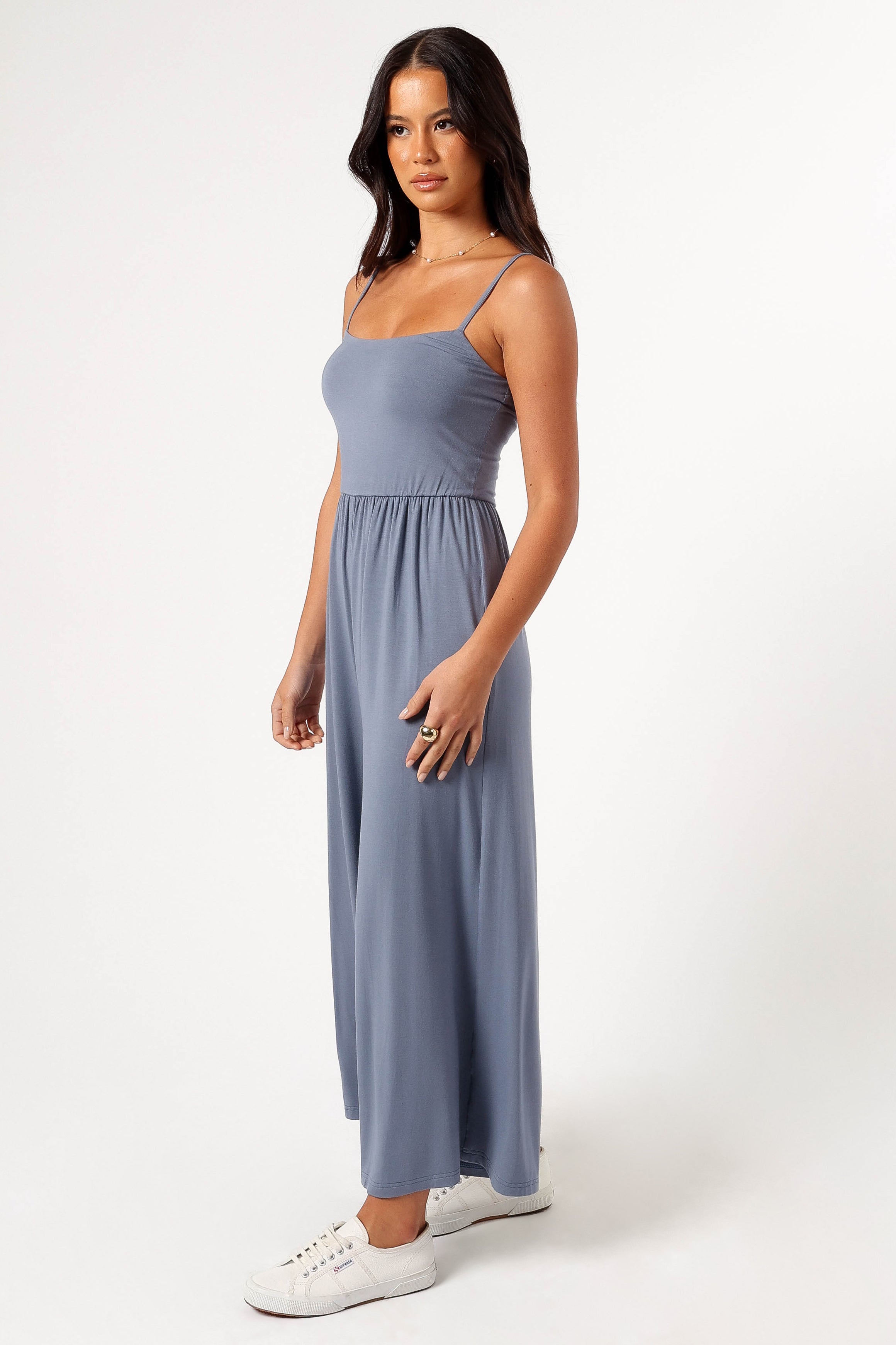 Kameron Knit Jumpsuit - Dusty Blue