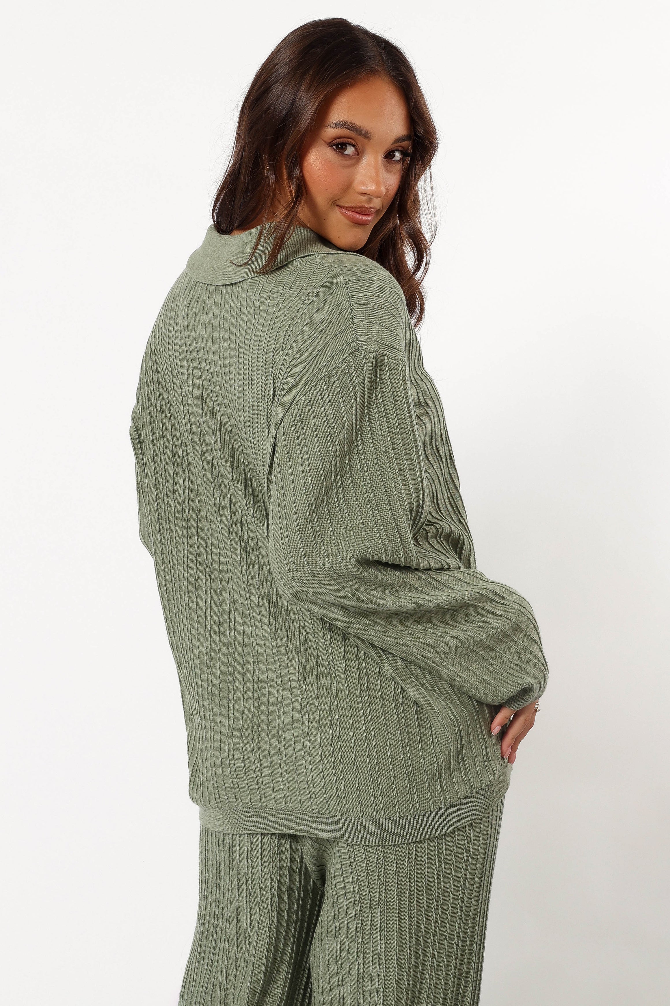 Sonole Cable Knit Sweater - Khaki