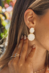Aquelle Statement Earrings - White