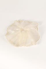 Astoria Pearl Hair Tie - Black Cream