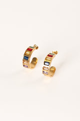 Blythe Hoop Earrings - Gold Multi