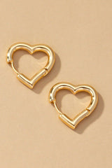 Heart Shape Huggie  - Gold