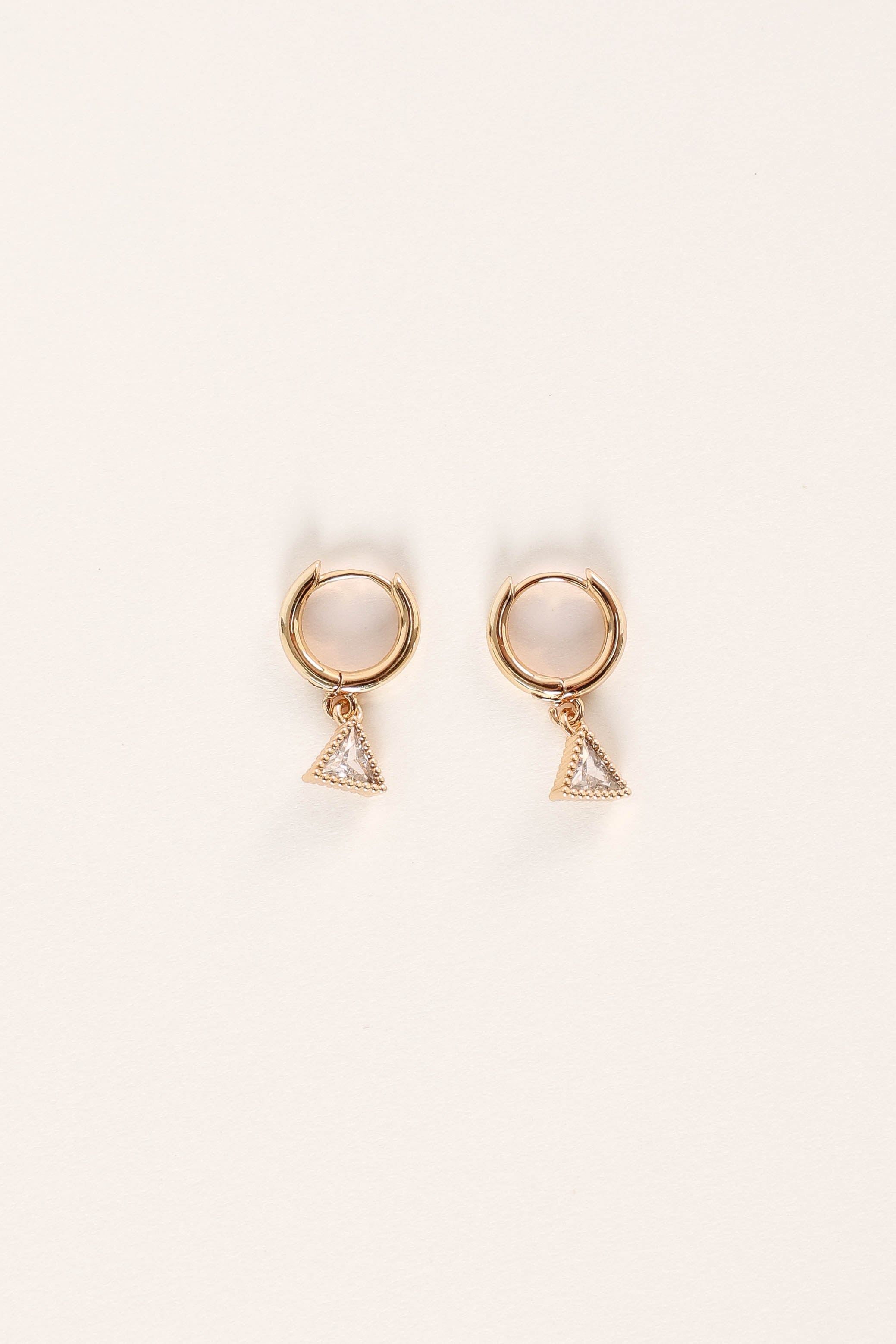 Regina Triangle Drop Earrings - Gold