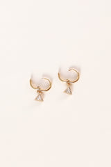 Regina Triangle Drop Earrings - Gold