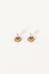 Shiloh Pear Shell Earrings - Gold