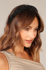 Vera Embellished Headband - Black