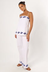 Amalia Pant - White Blue