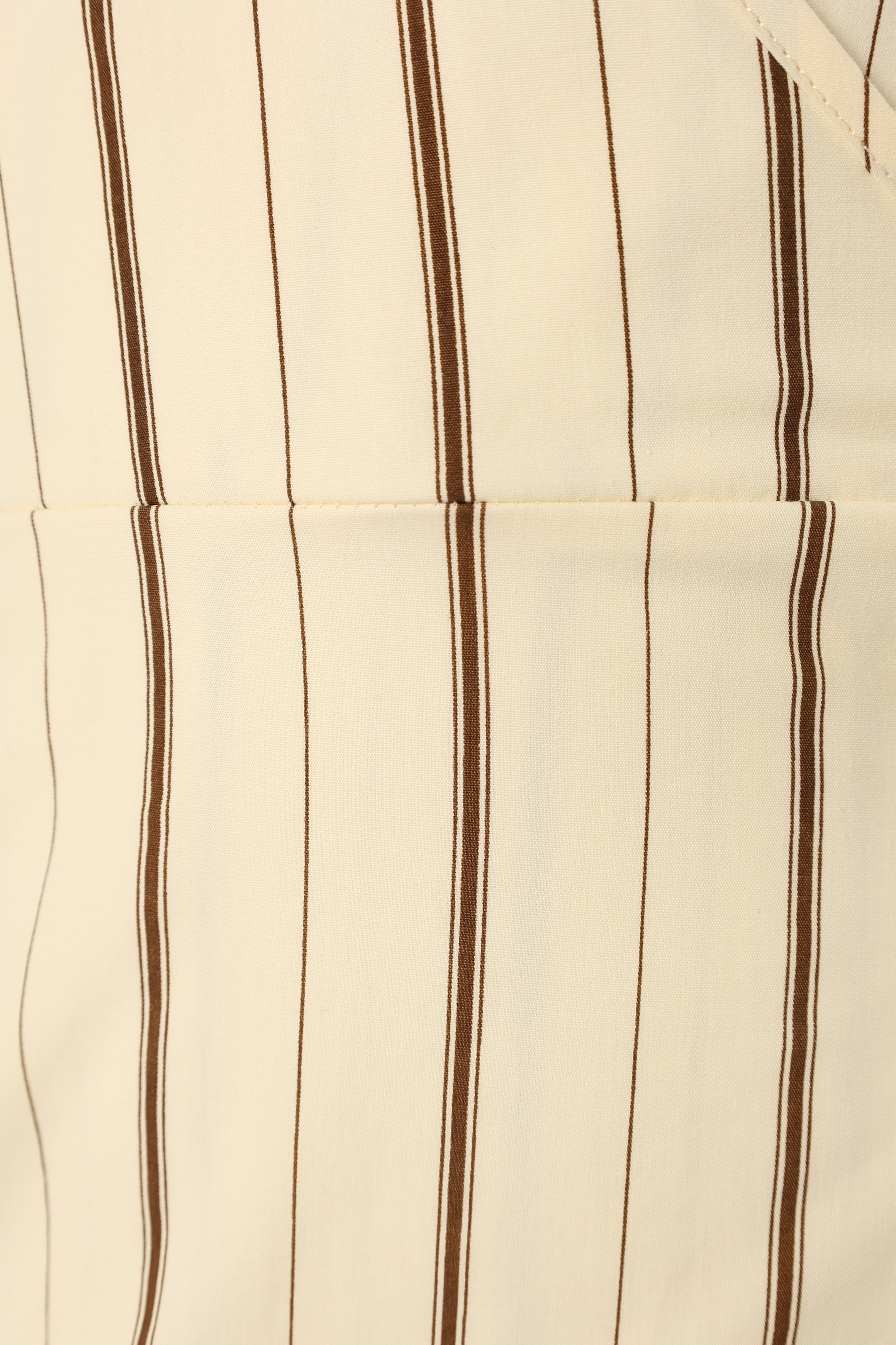 Abigail Wrap Midi Dress - Beige Stripe