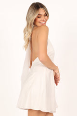 Anya Tulle Mini Dress - White