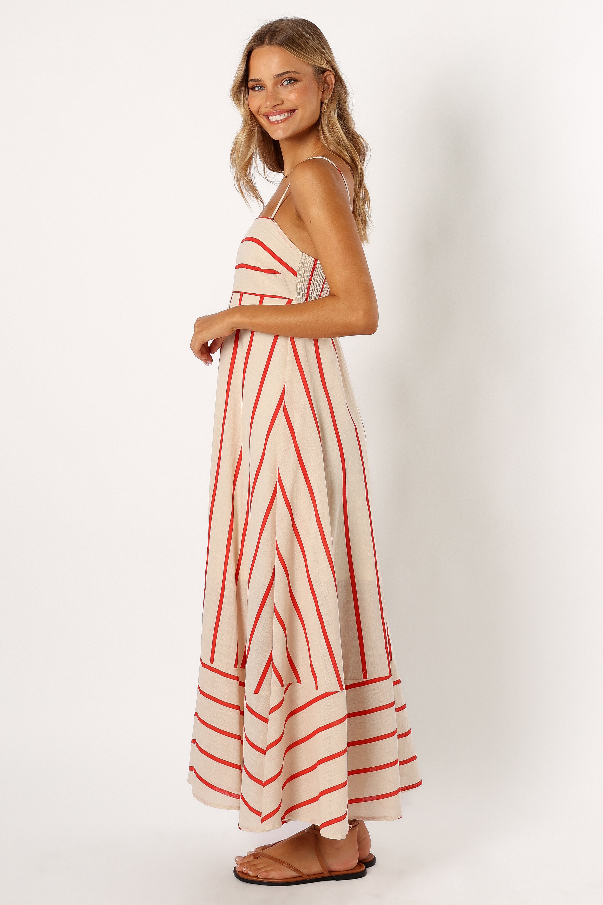 Brea Maxi Dress - Cream Stripe