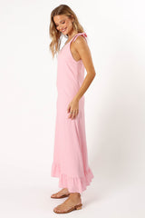 Fleaur One Shoulder Maxi Dress - Pink