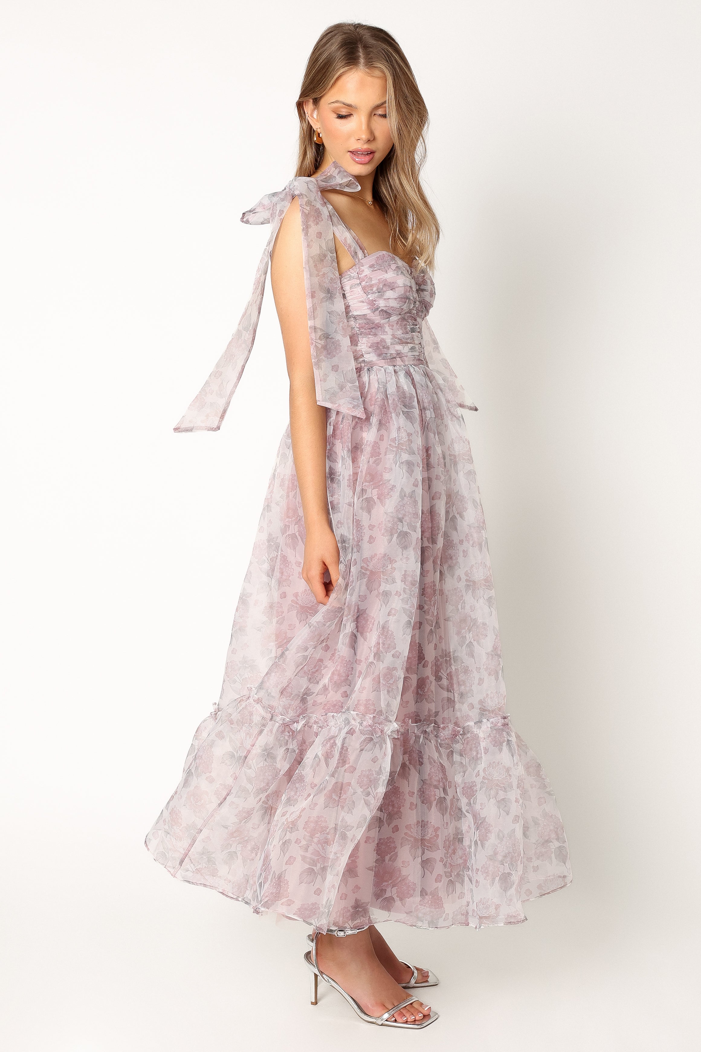 Floret Midi Dress - Dark Purple