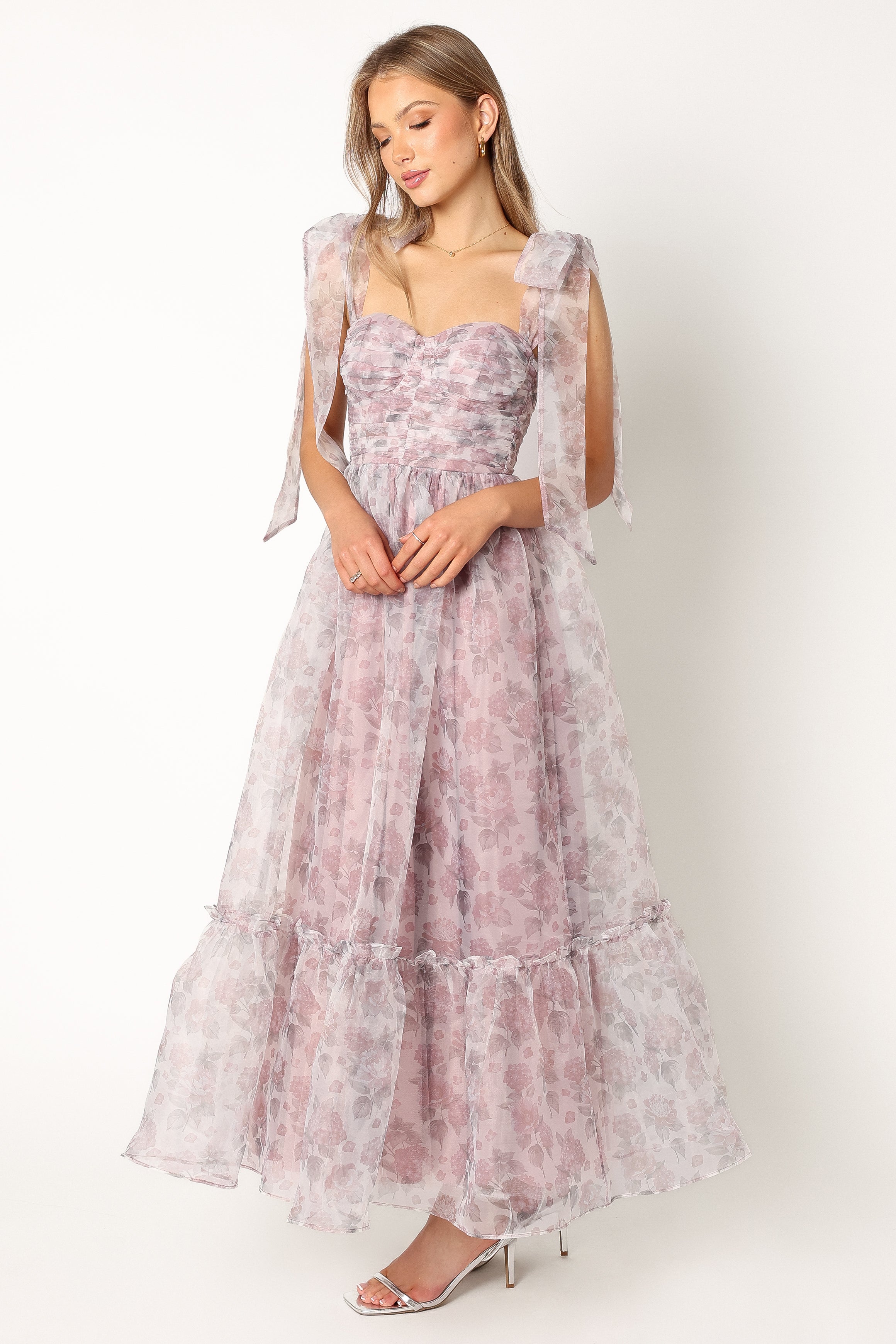 Floret Midi Dress - Dark Purple