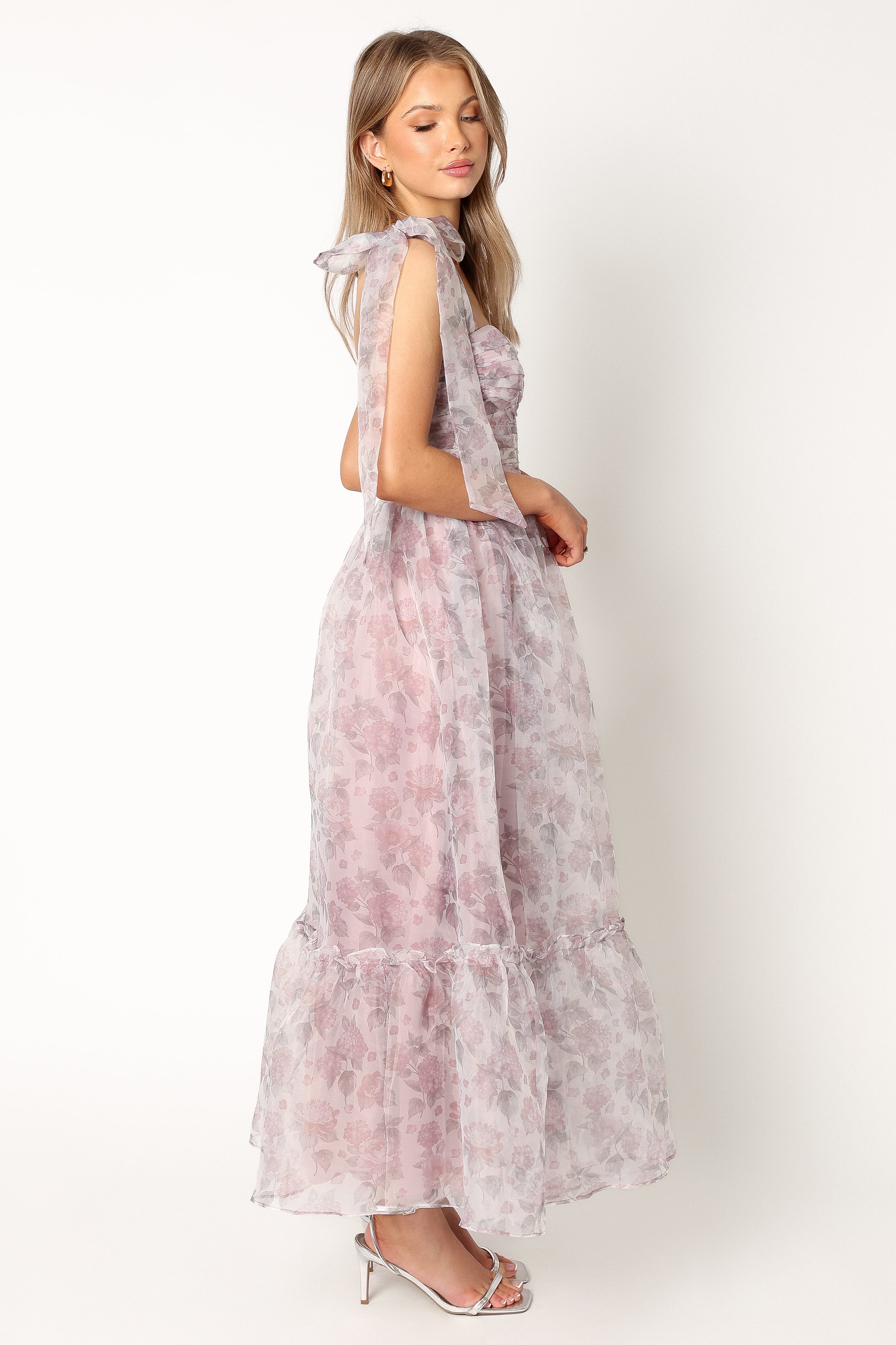 Floret Midi Dress - Dark Purple