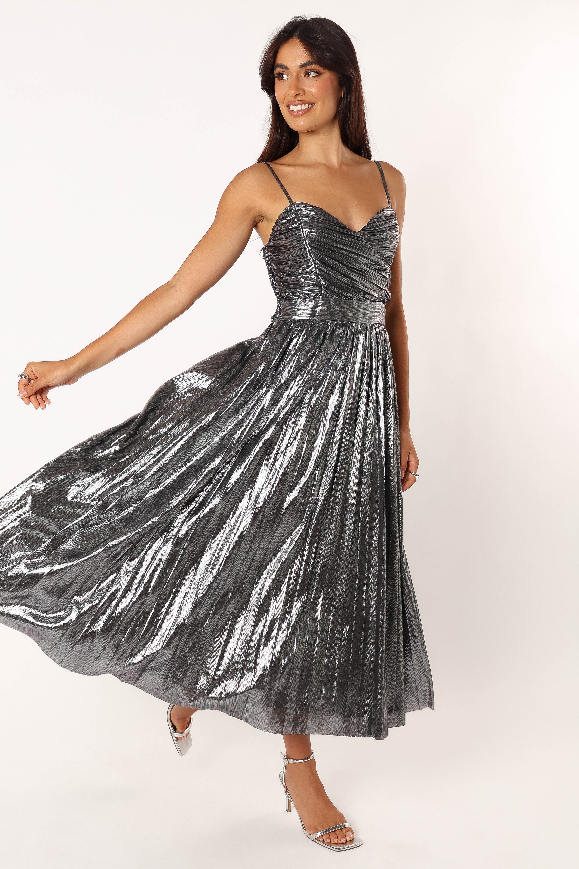 Gaia Maxi Dress - Silver