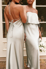 Hadley Halterneck Maxi Dress - Sage