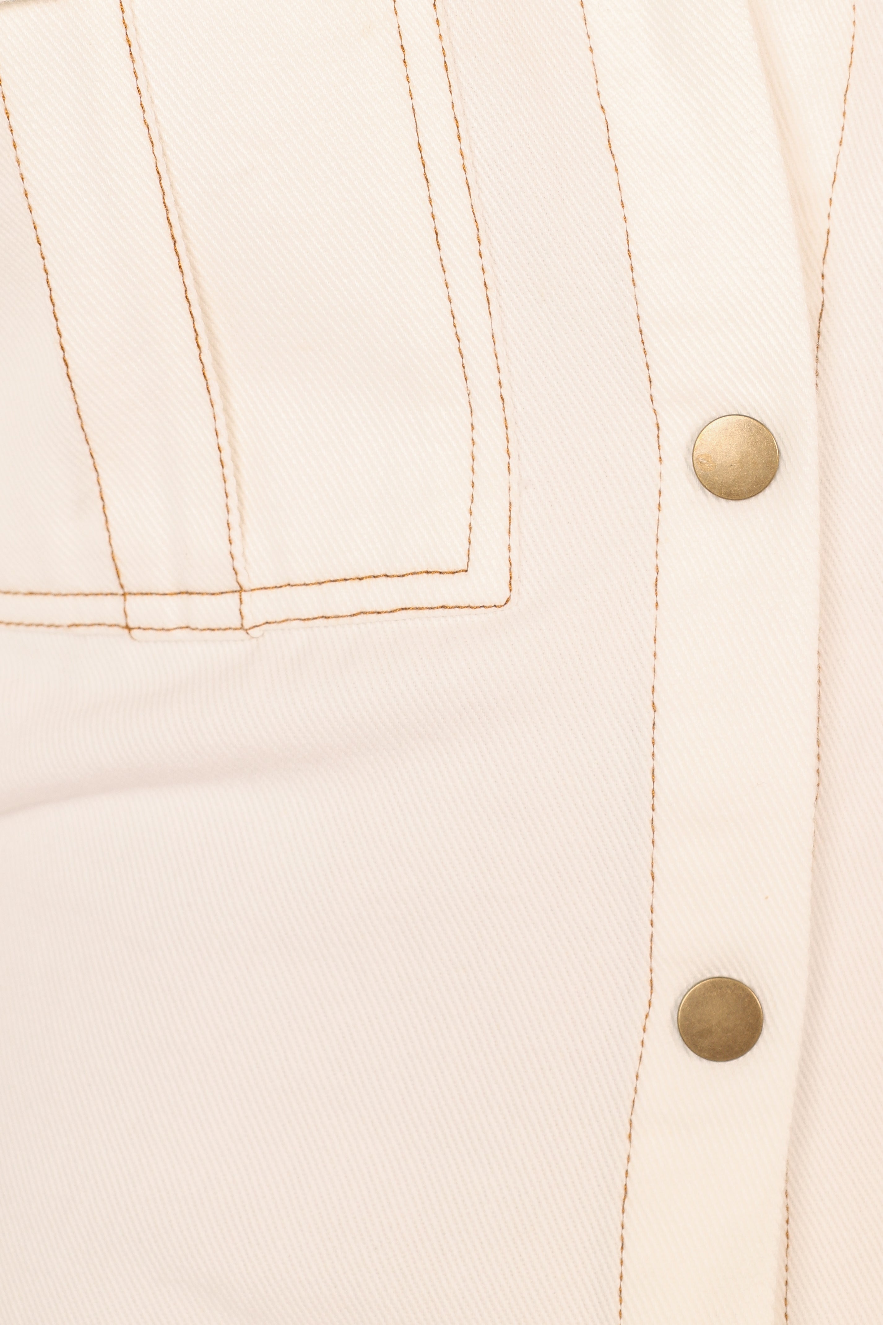 Hailey Denim Mini Dress - White Denim