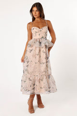 Kennie Midi Dress - Pink Floral