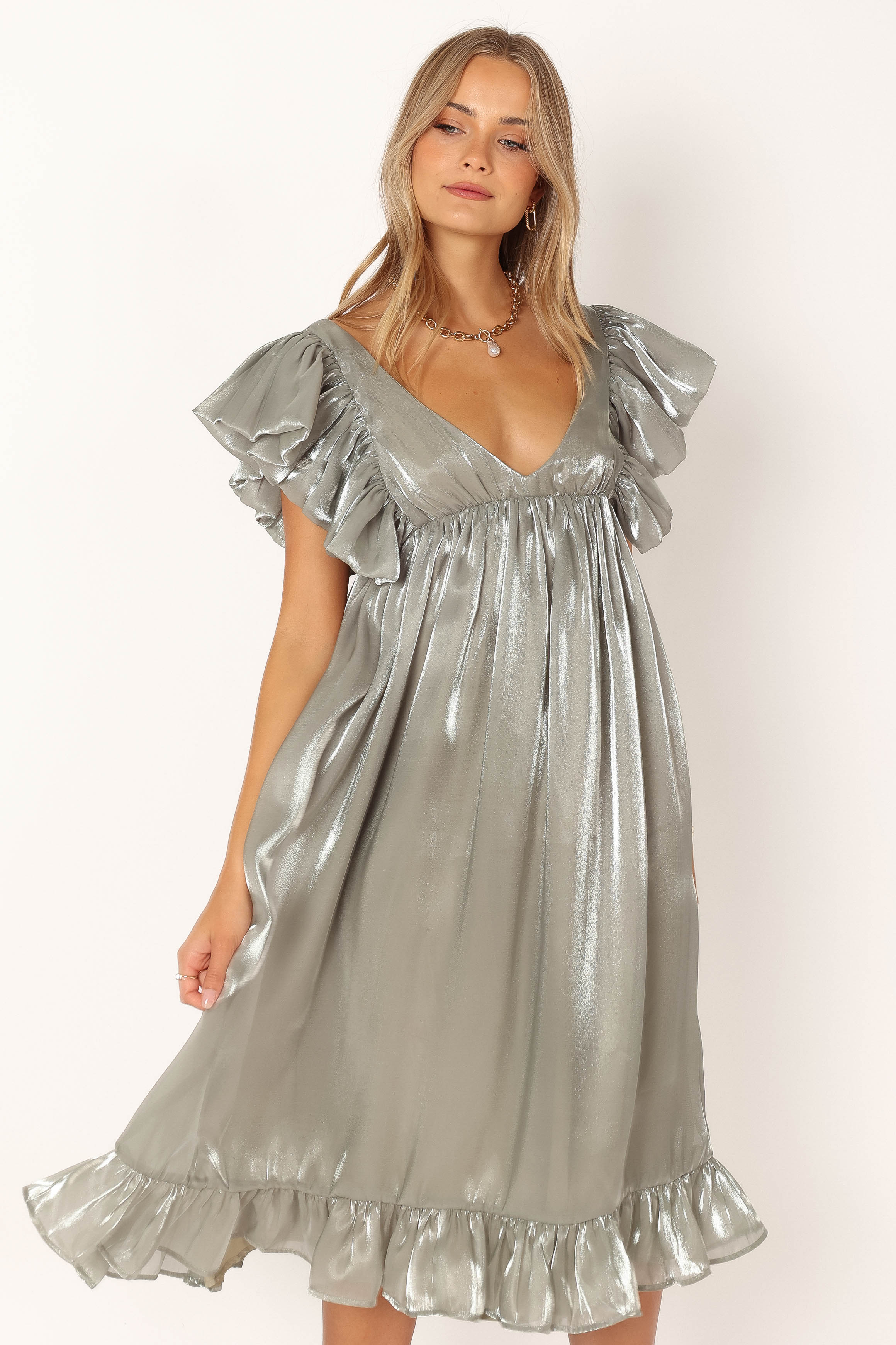 Oro Midi Dress - Olive