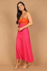 Rosetta Dress - Fuchsia/Orange