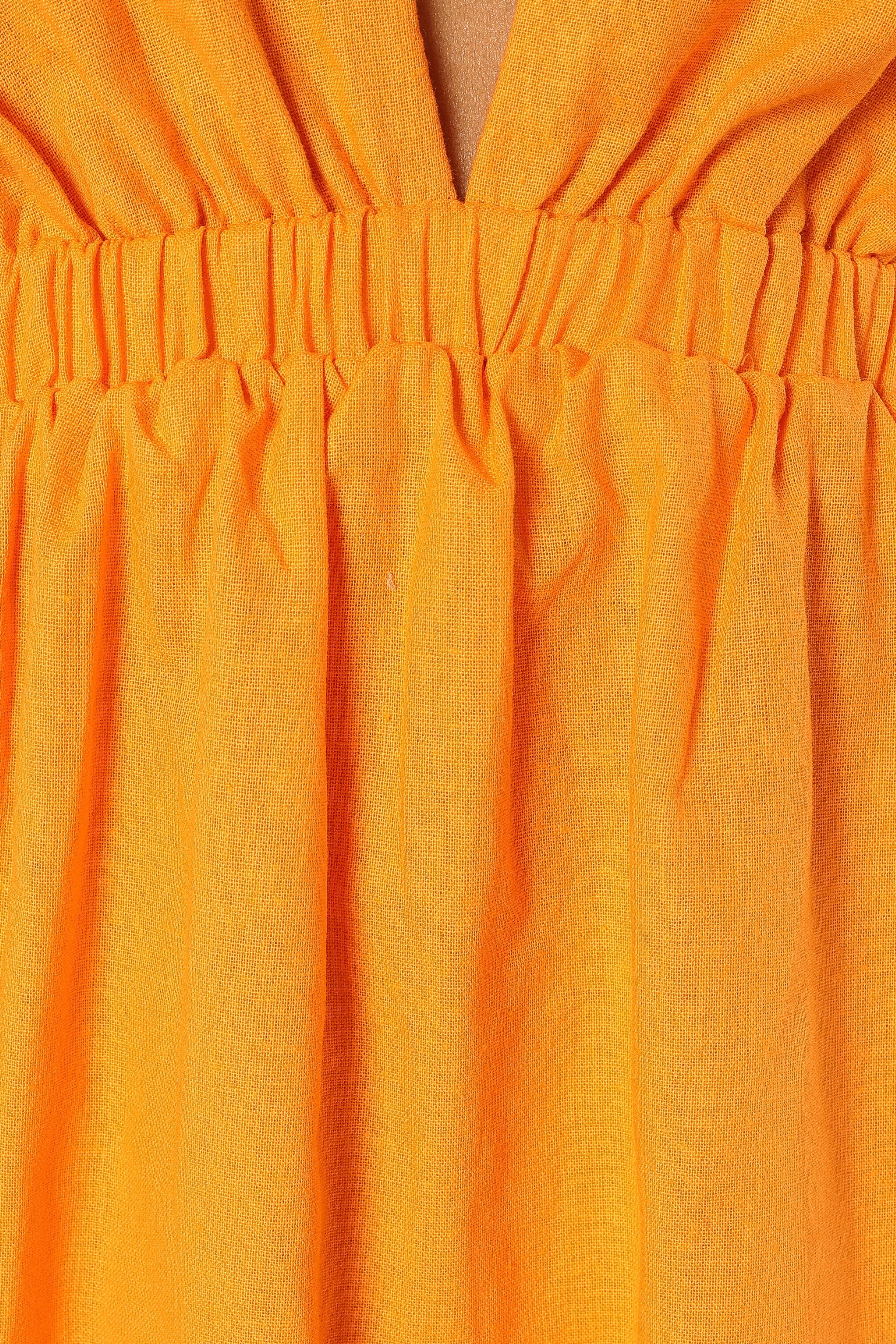 Sachie Cut Out Mini Dress - Orange