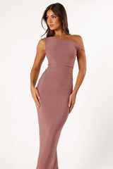 Sebastian Off Shoulder Maxi Dress - Dusty Rose