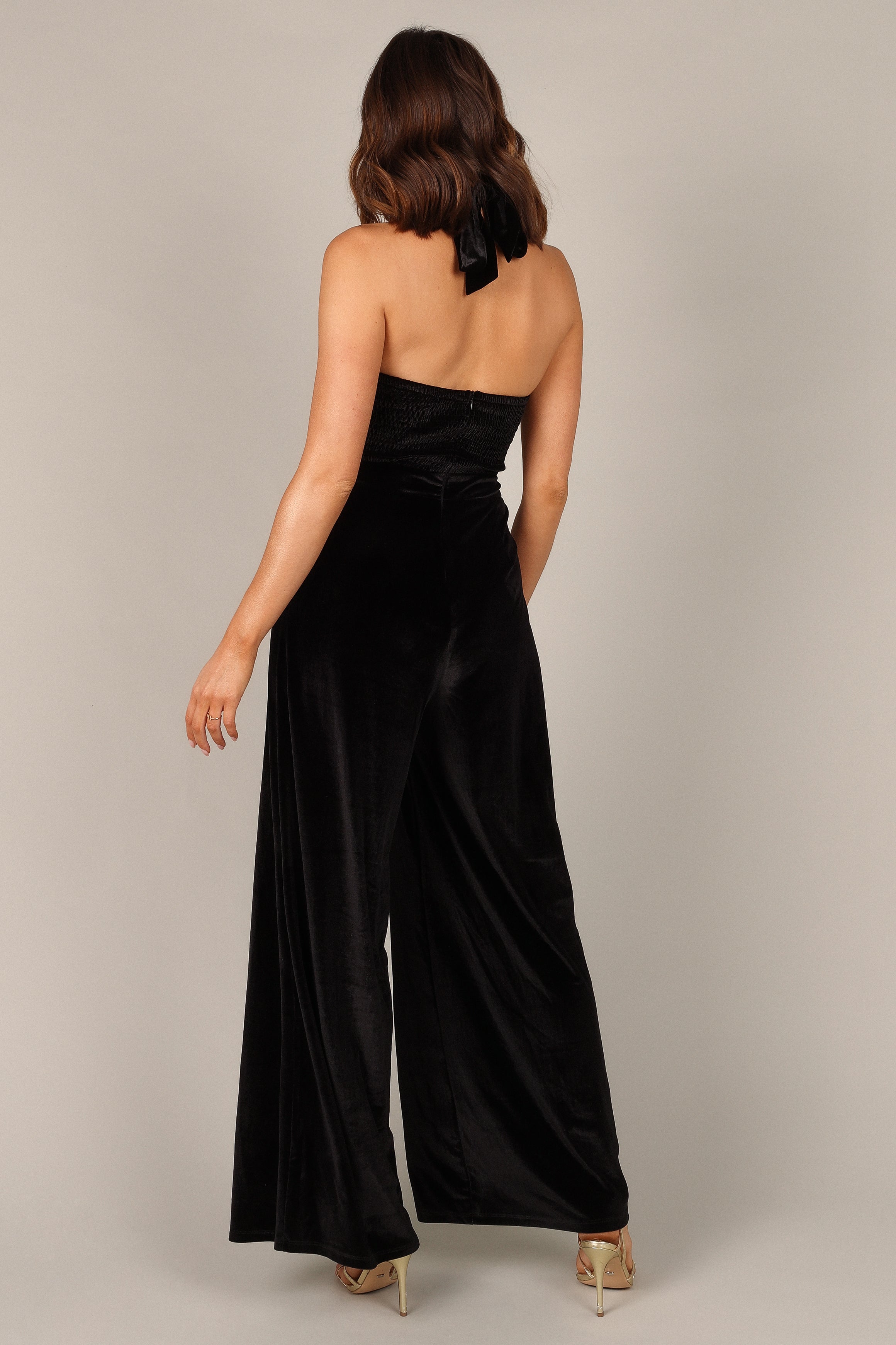 Aria Velvet Jumpsuit - Black