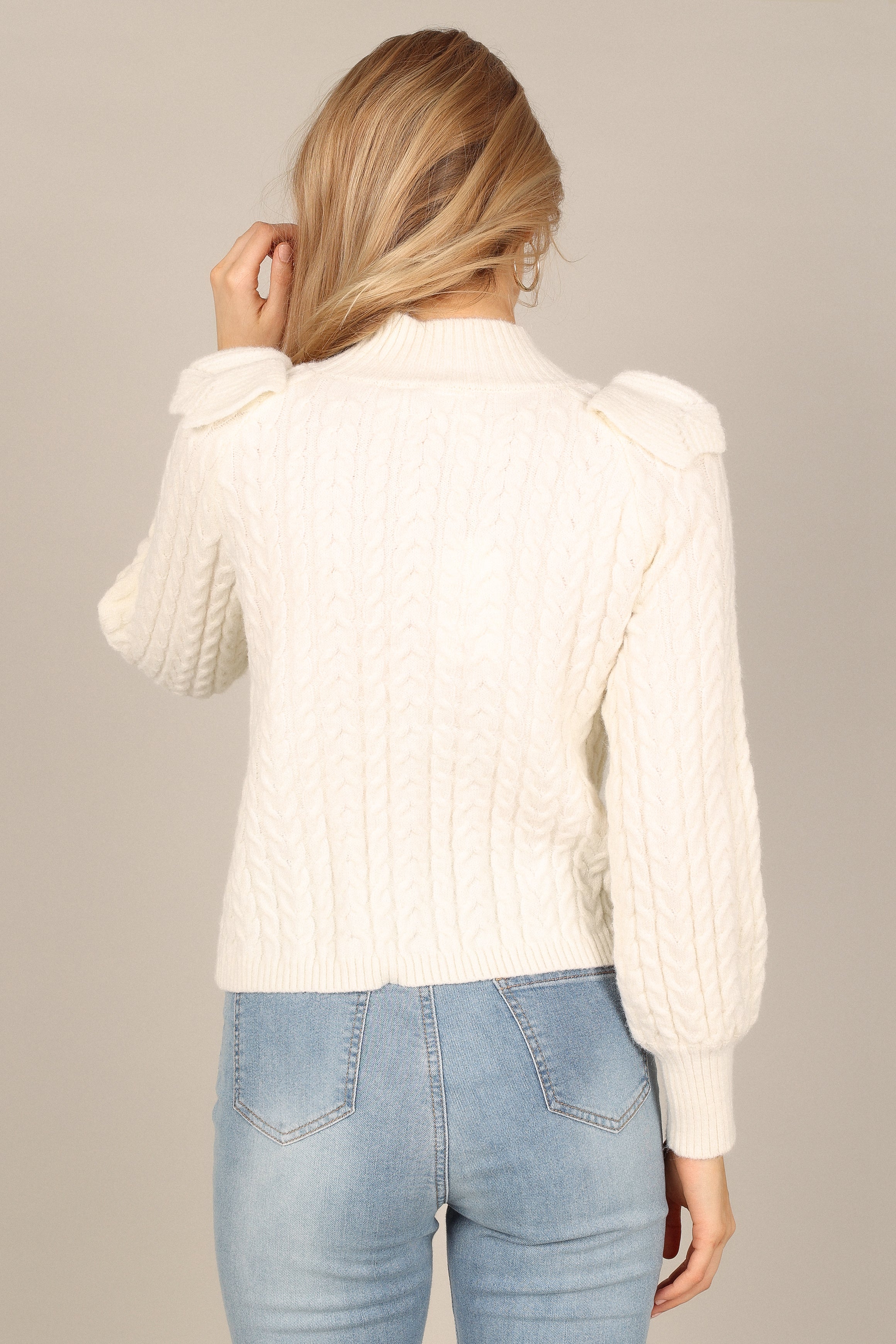Annette Frilled Knit Sweater - Ivory