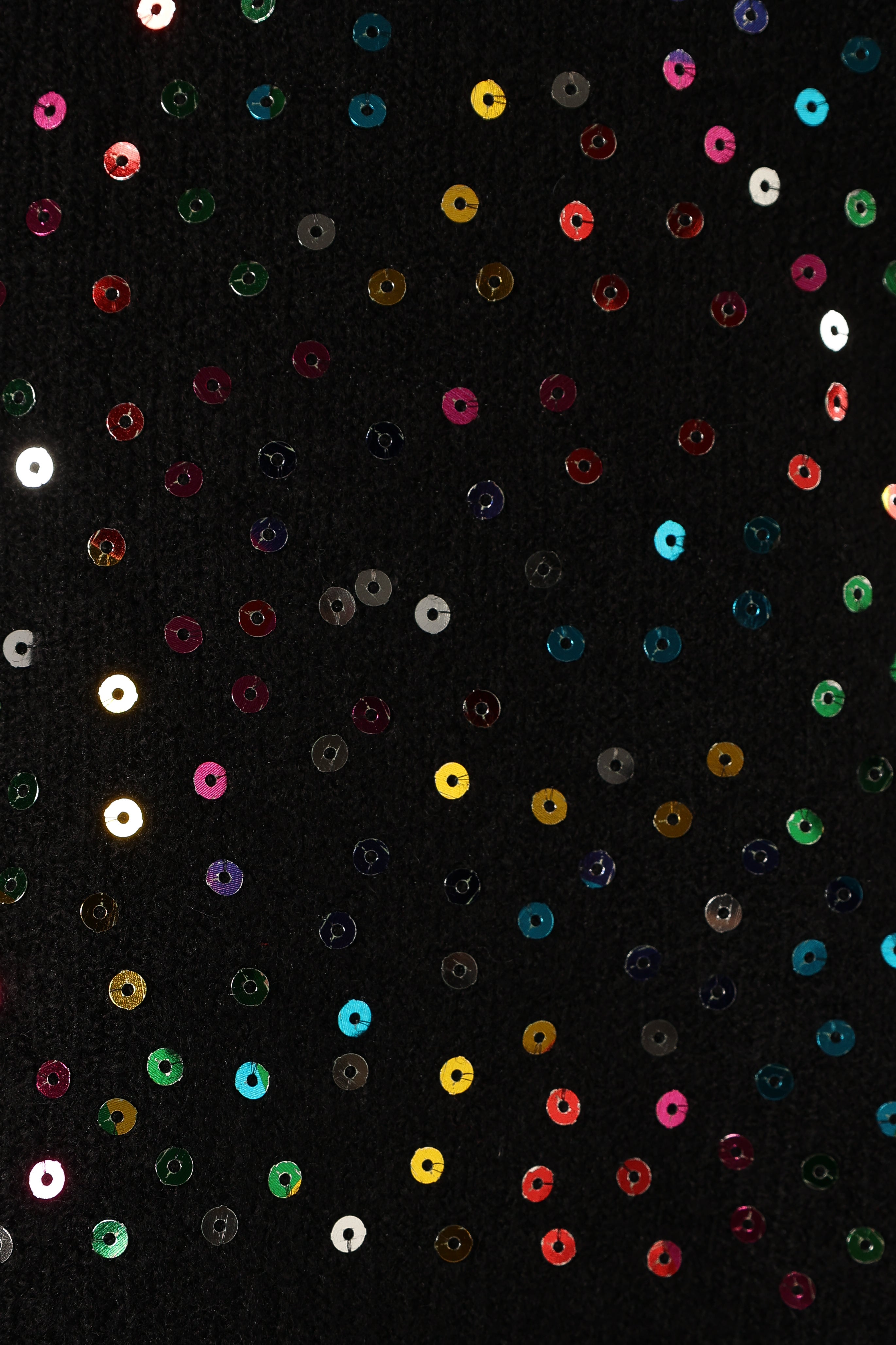 Ariella Sequin Embellished Knit Sweater - Black