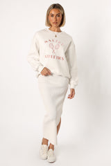 Cielo Malibu Athletics Sweatshirt - White
