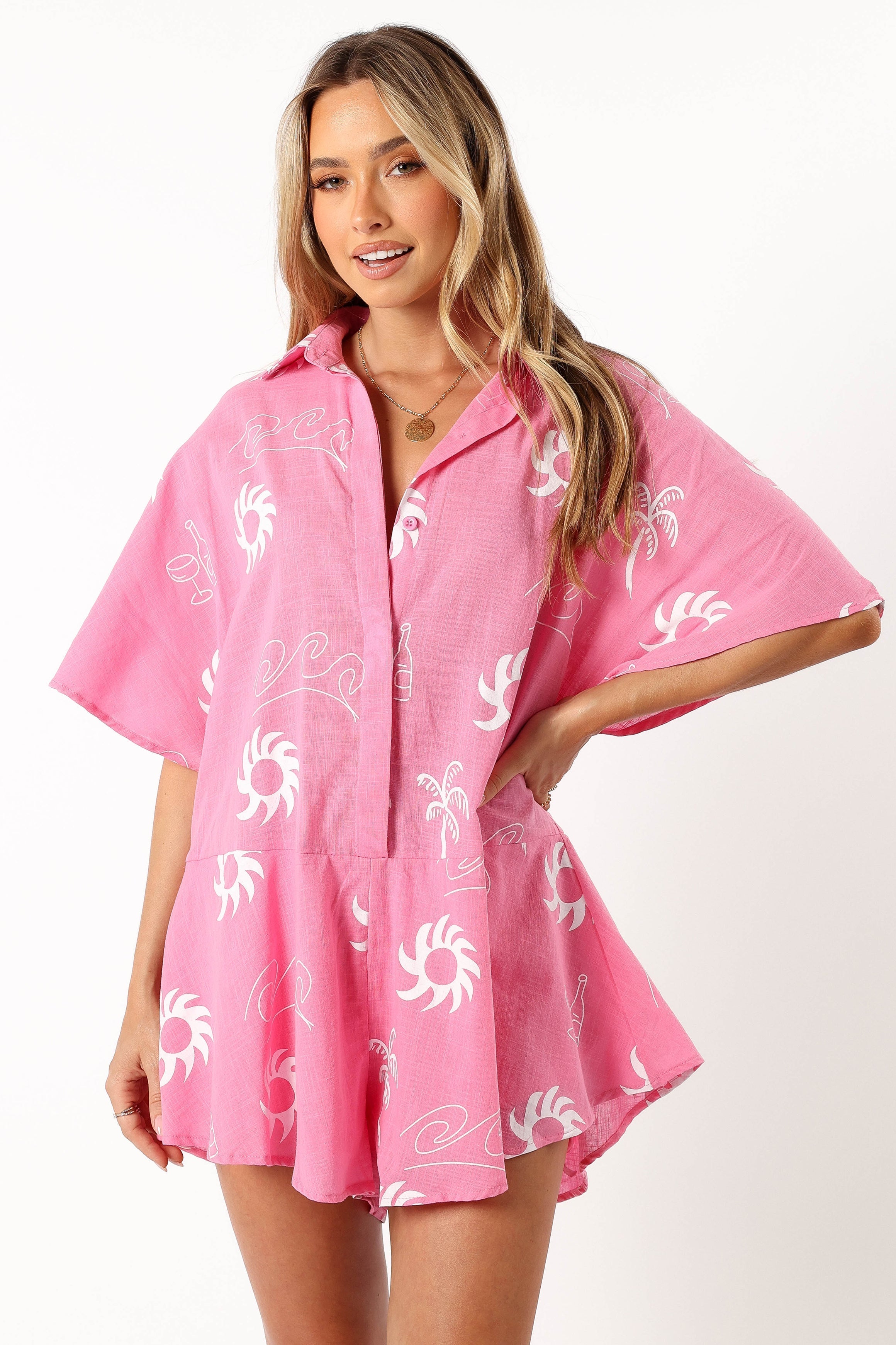 Sebastian Romper - Pink White