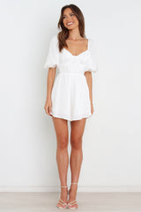 Billie Romper - White