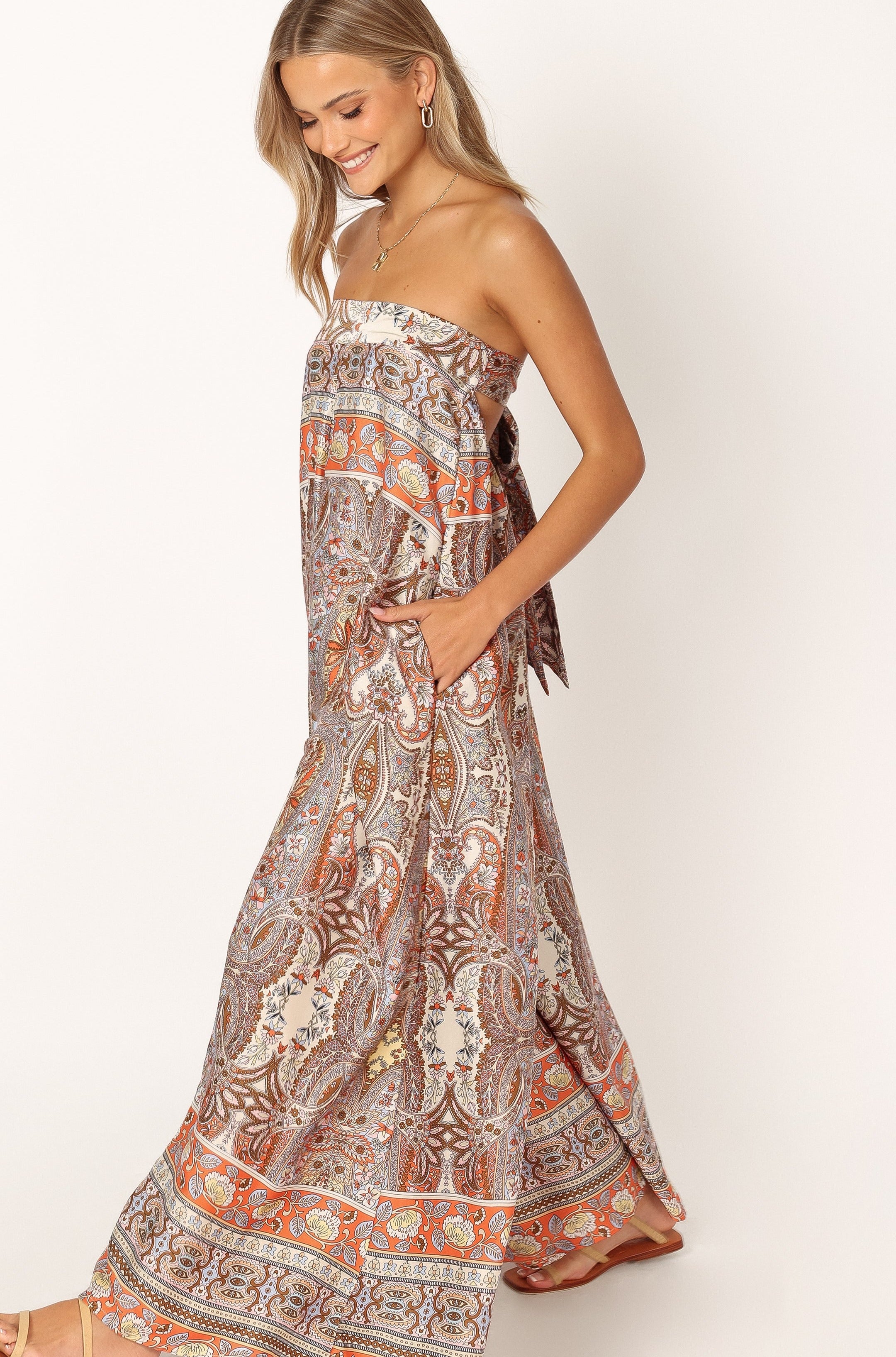 Sarah Strapless Jumpsuit - Multi