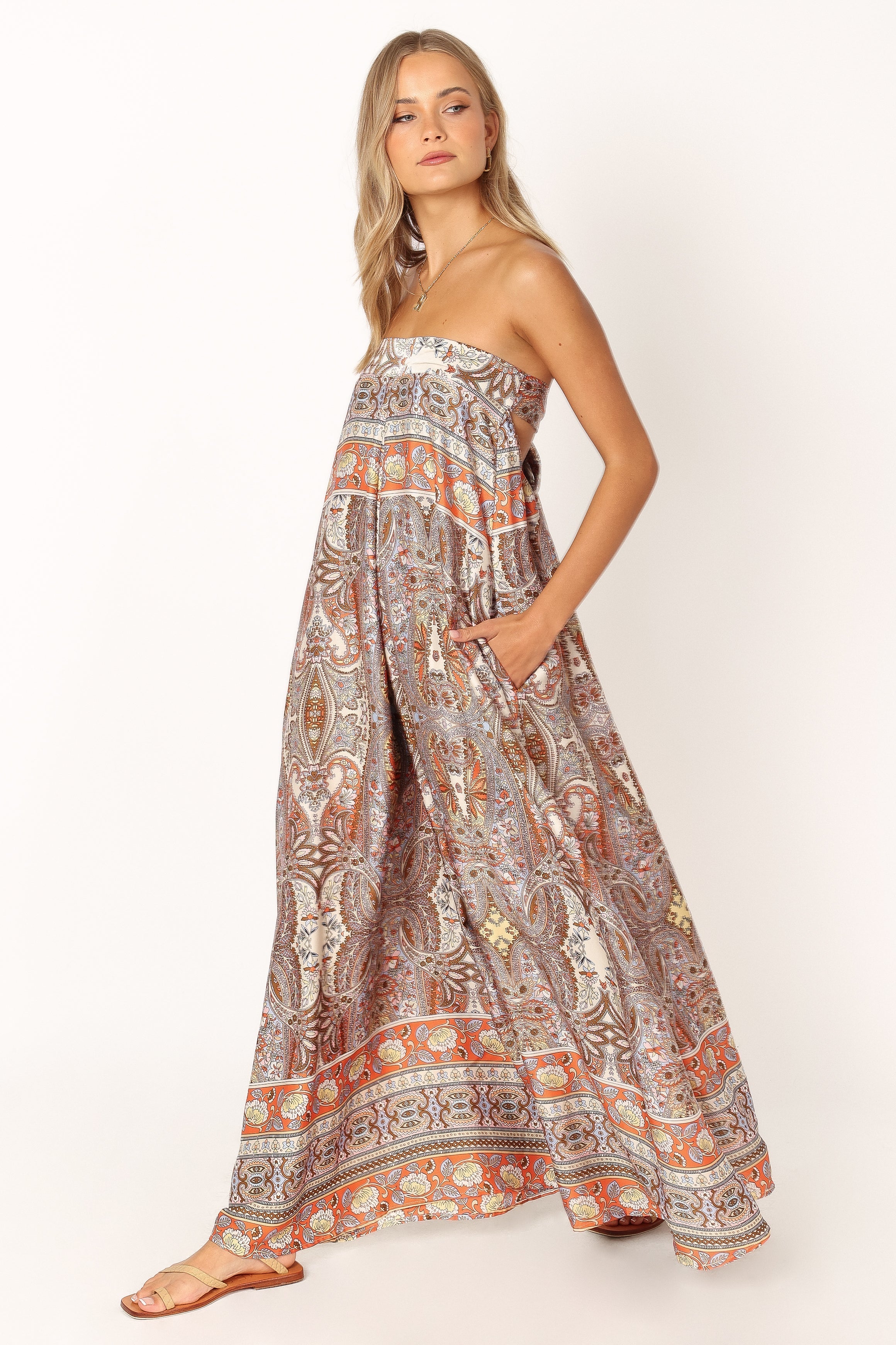 Sarah Strapless Jumpsuit - Multi