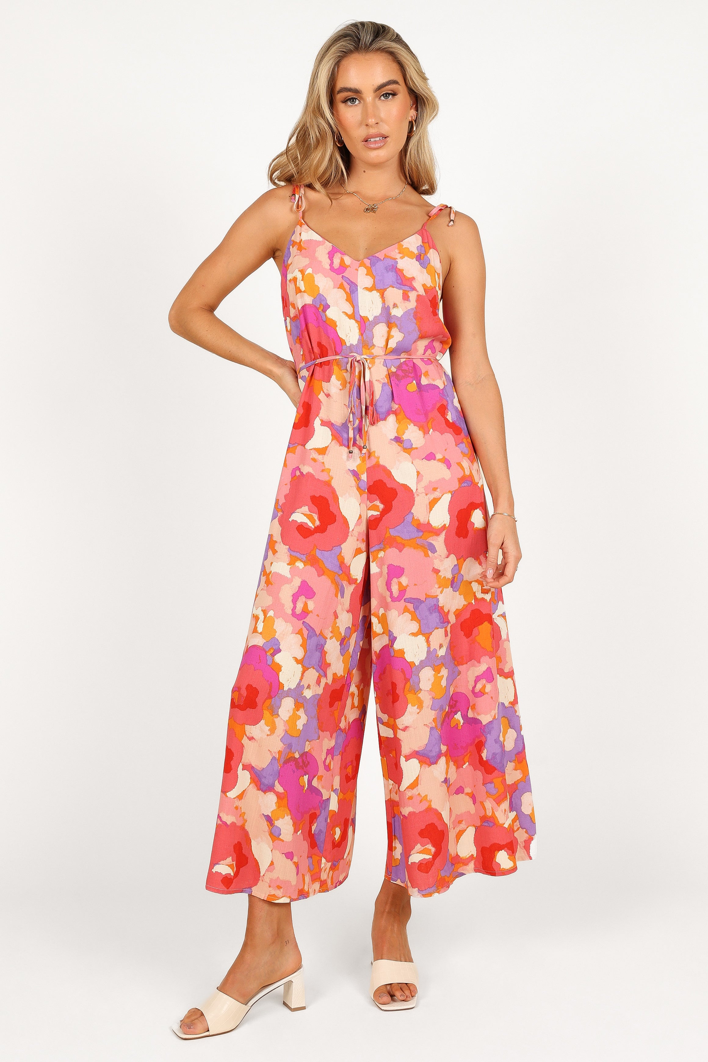 Zahara Wide Leg Jumpsuit - Floral