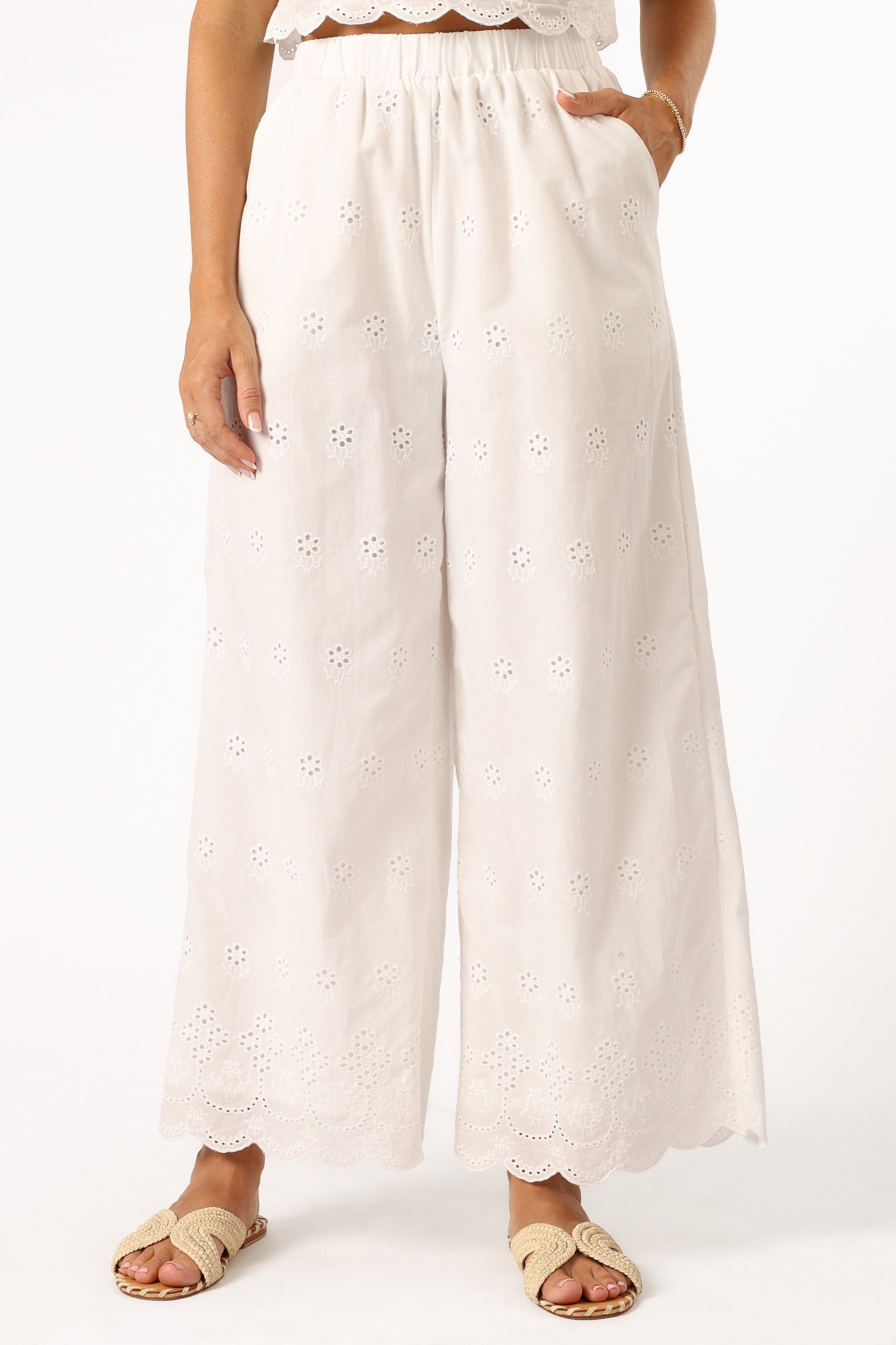 Clementine Pant Set - White