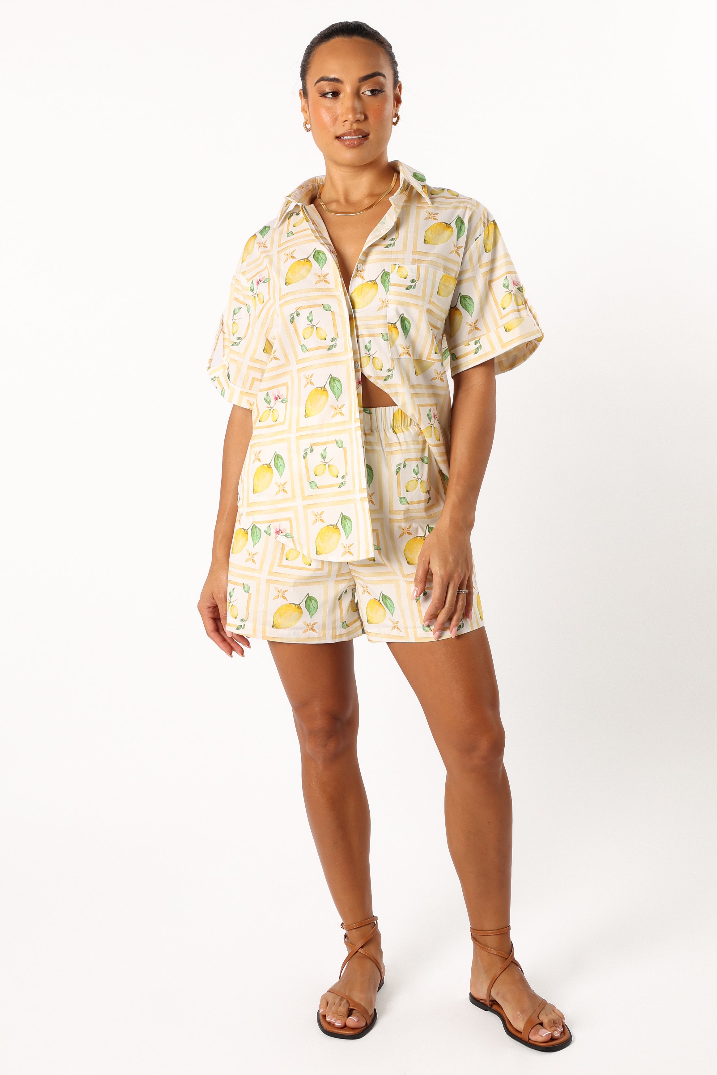 Domenica Short Set - Lemon Print