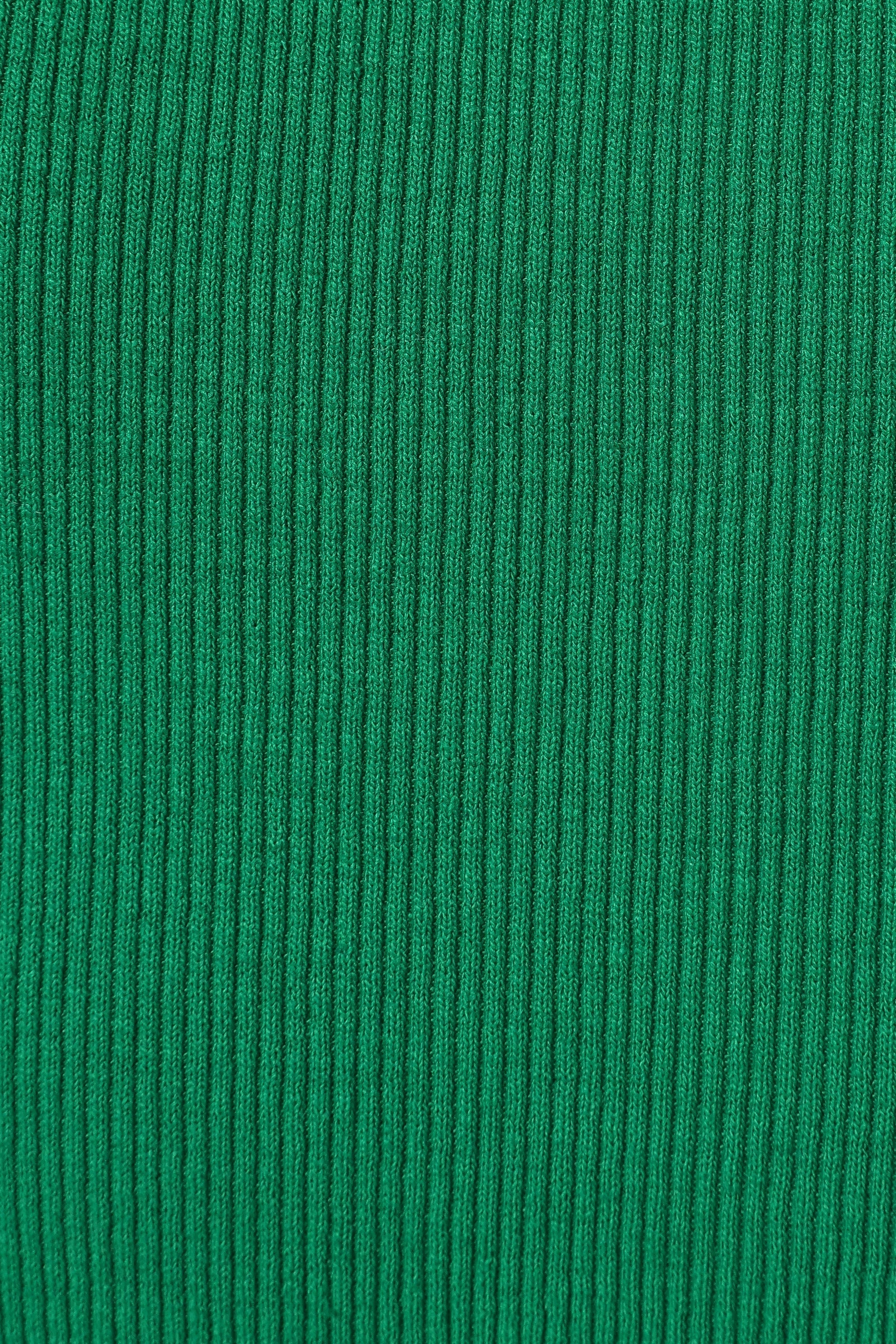 Ari Ribbed Tank Top - Green