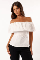 Emery Off the Shoulder Top - White