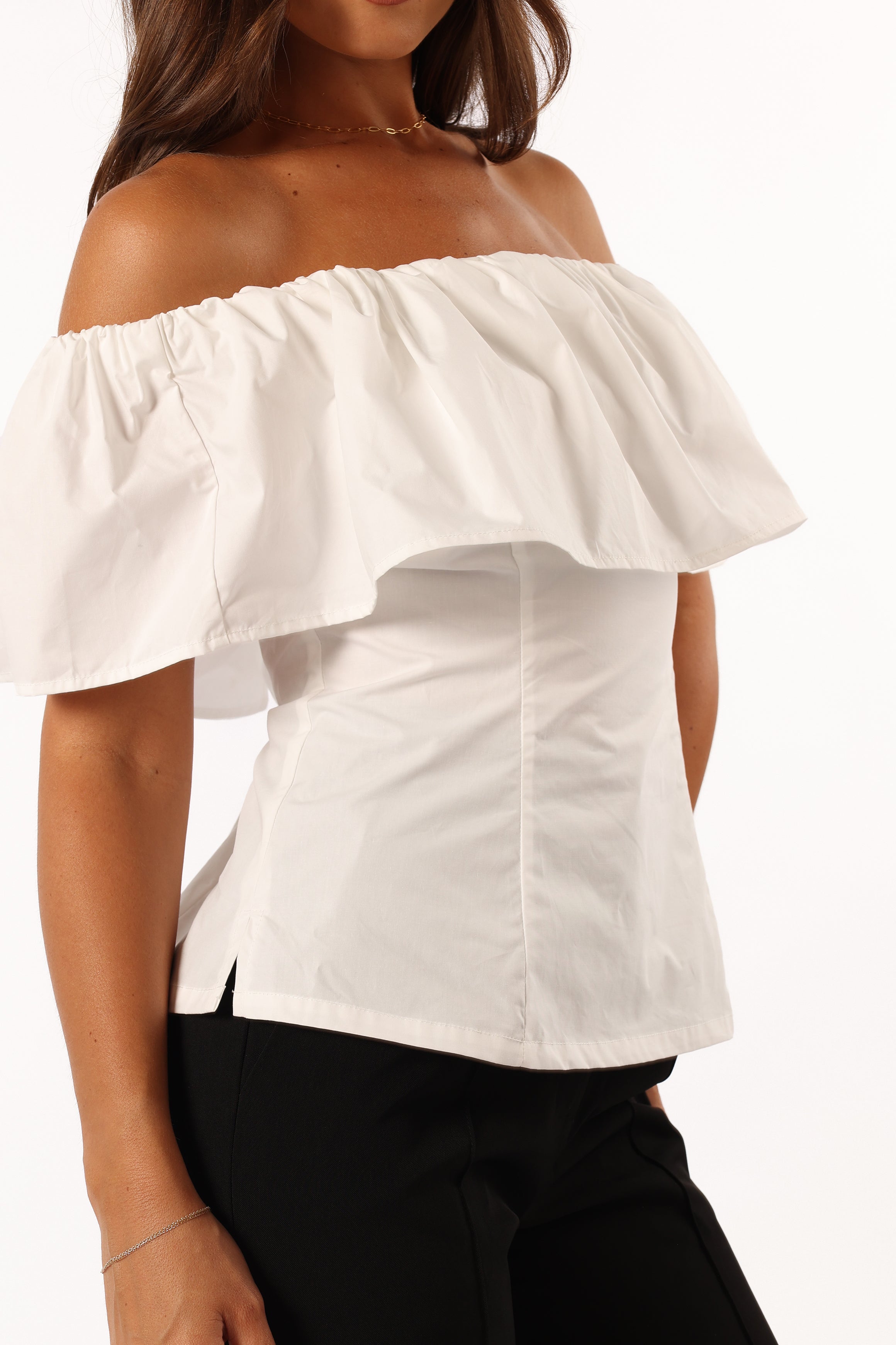 Emery Off the Shoulder Top - White