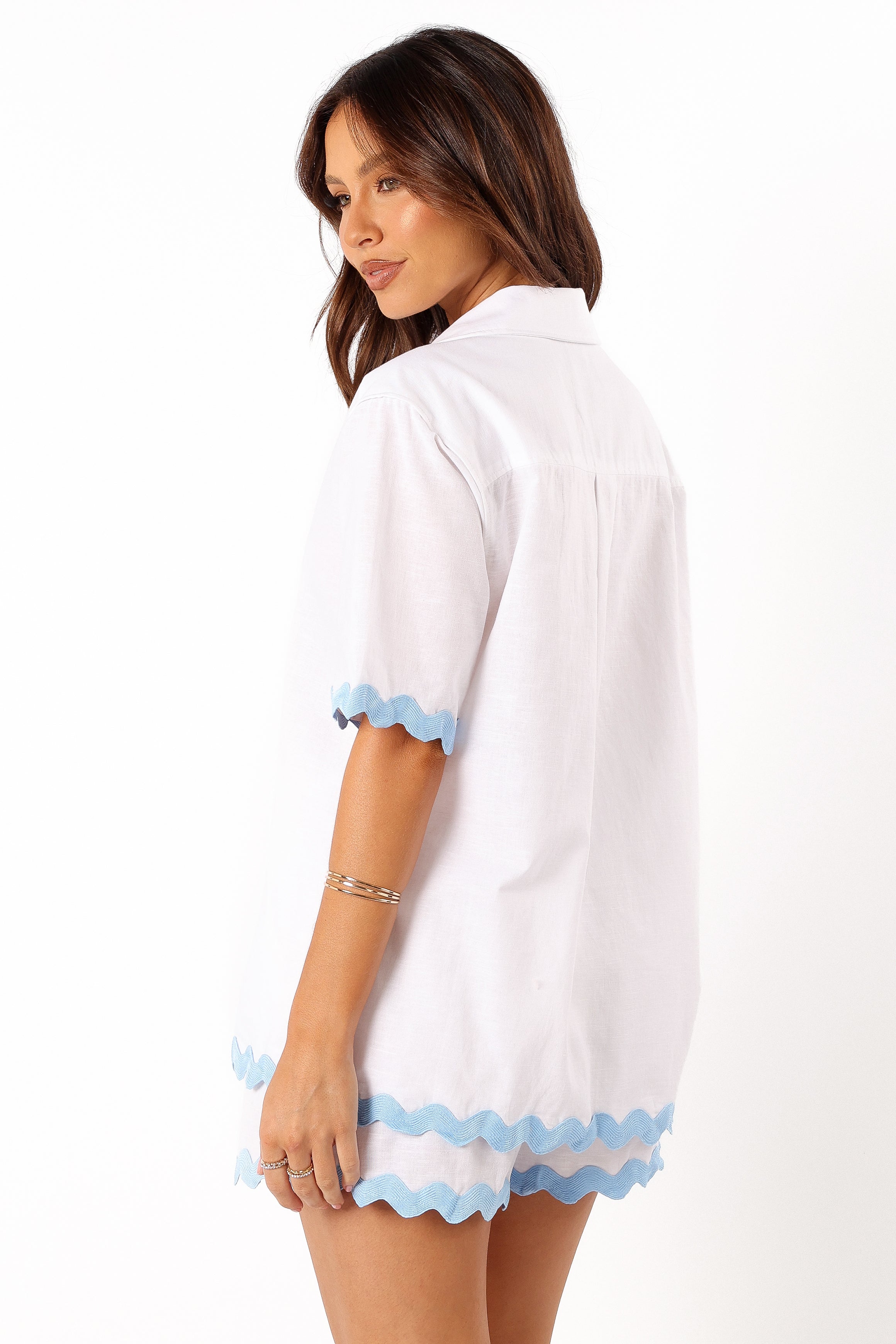 Harry Shirt - White Blue