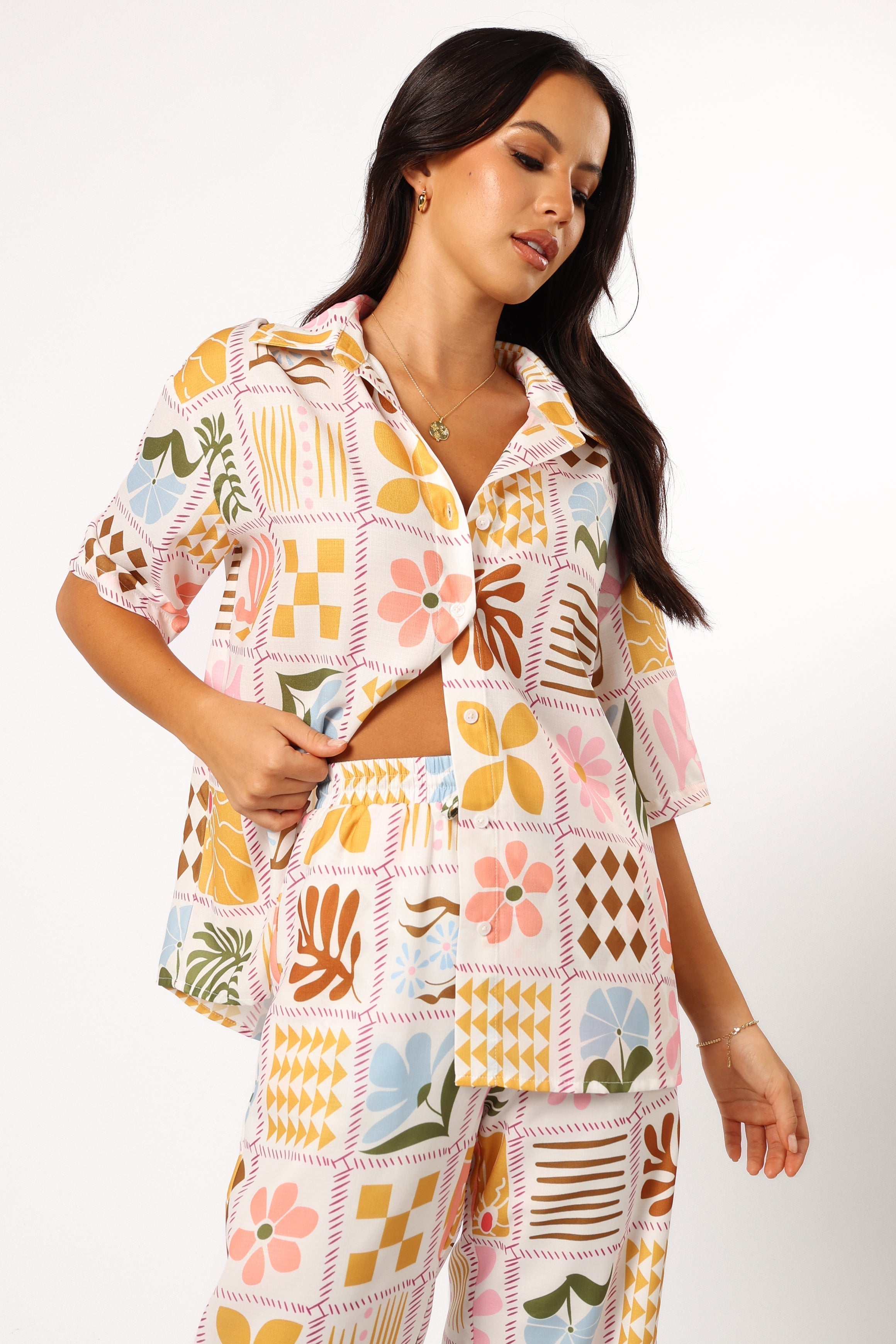 Shay Top - White Multi